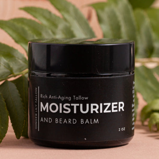 Organic Men's Face & Beard Balm – Nourishing Tallow for Hydration & Softness