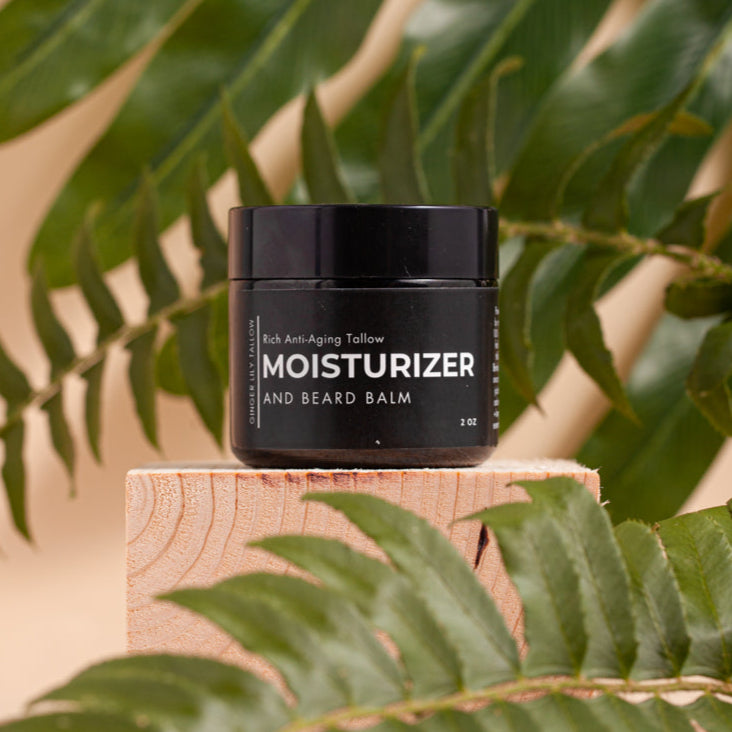 Organic Men's Face & Beard Balm – Nourishing Tallow for Hydration & Softness